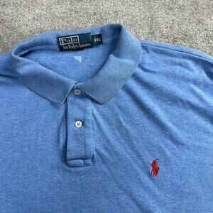 Polo By Ralph Lauren Blue Polo Shirt Size XXL Short Sleeve Casual 100% Cotton